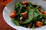 Spinach Salad with Butternut squash,feta and nuts